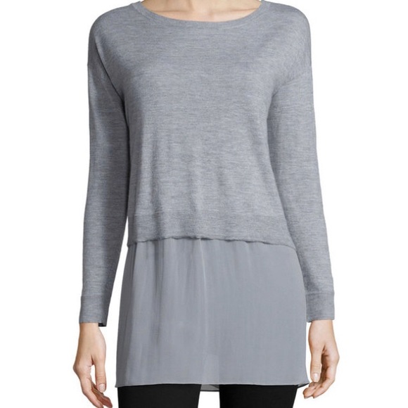 Eileen Fisher Cashmere Box Top with Silk size s
